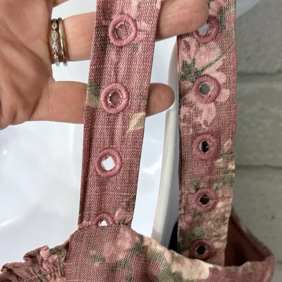 Trixxi Tiered Floral Maxi Dress XL Cottage Fairy Prairie Peasant Garden Party - Picture 9 of 14